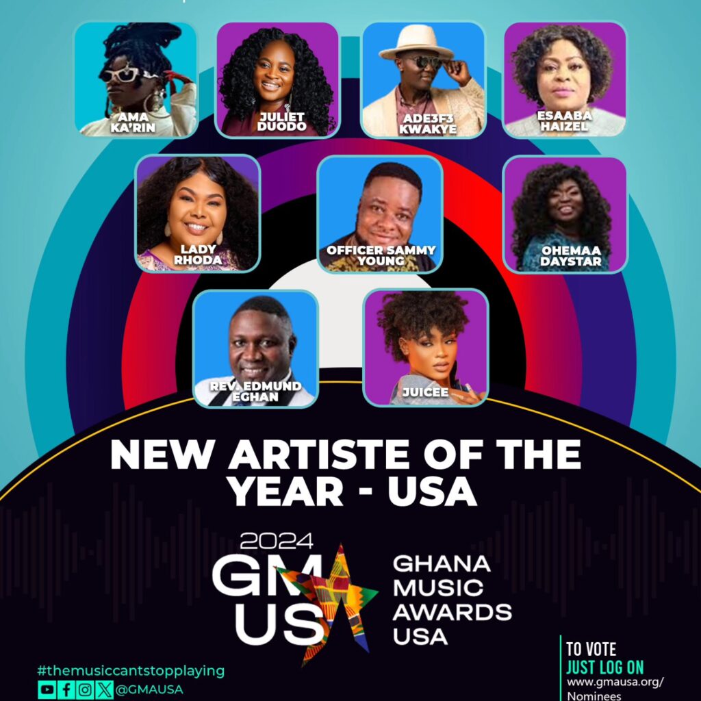 Nominees: New Artiste of the Year (USA) - Ghana Music Awards USA 