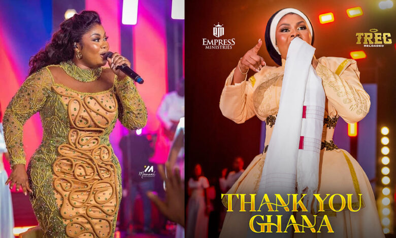 Empress Gifty sets Global Record with Back-to-Back Concerts in Accra in a week!