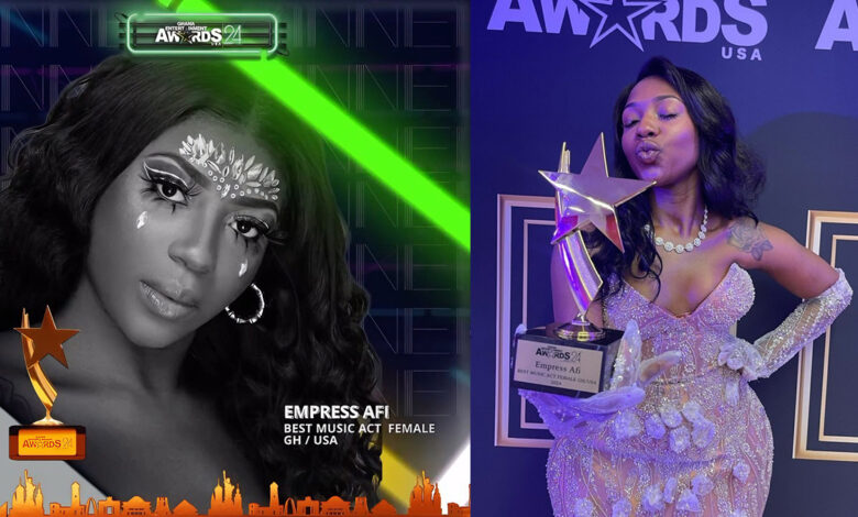 Empress Afi crowned “Best Music Act GH/USA (Female)” at Ghana Entertainment Awards USA 2024 - Full Details HERE!