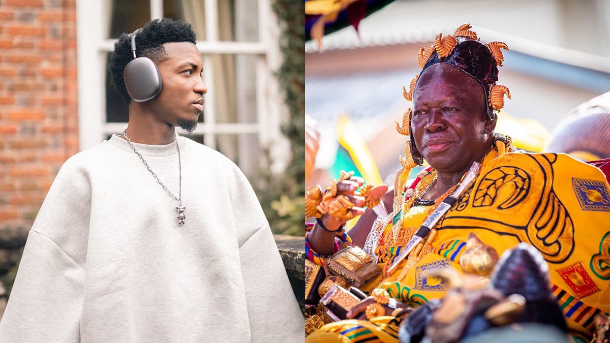 When your Gift Brings you Before Kings! Watch Asantehene Sing the Praises of Kofi Kinaata During a Speech! – Full Details HERE!