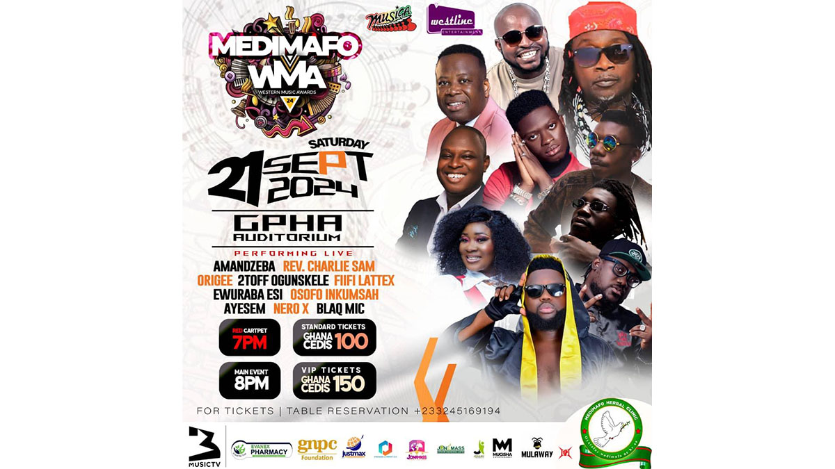 Takoradi to host the prestigious Medimafo Western Music Awards 2024 on September 21