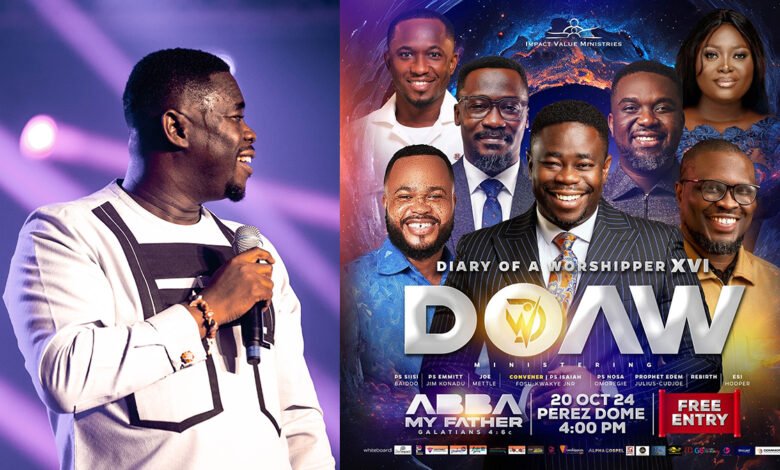 All Set For Ps. Isaiah Fosu-Kwakye Jnr's "Diary of a Worshipper XVI" at Perez Dome This Sunday! - Full Details HERE!