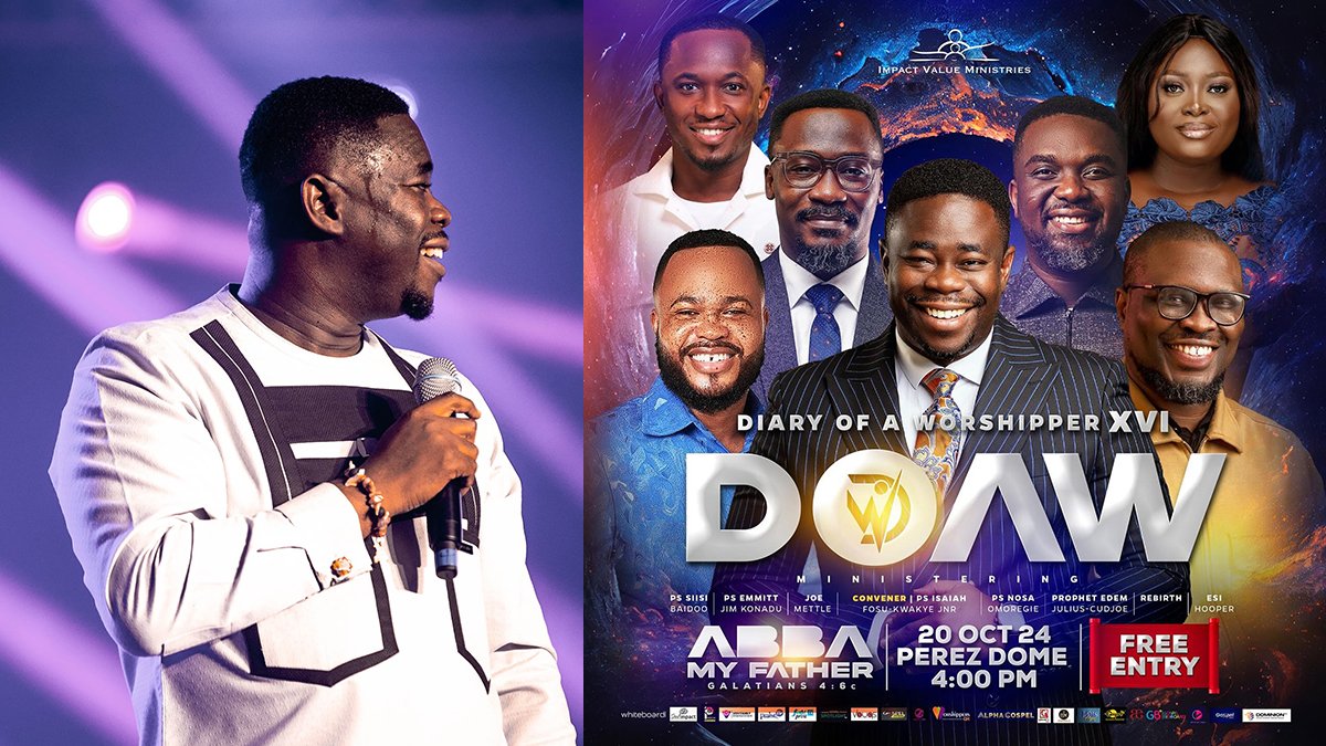 All Set For Ps. Isaiah Fosu-Kwakye Jnr's "Diary of a Worshipper XVI" at Perez Dome This Sunday! - Full Details HERE!