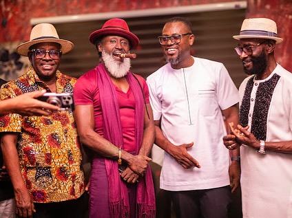 Industry giants - Reggie Rockstone, Abeeku Santana and Pat Thomas. Photo Credit: @swagofafricanews / @twinsdntbeg