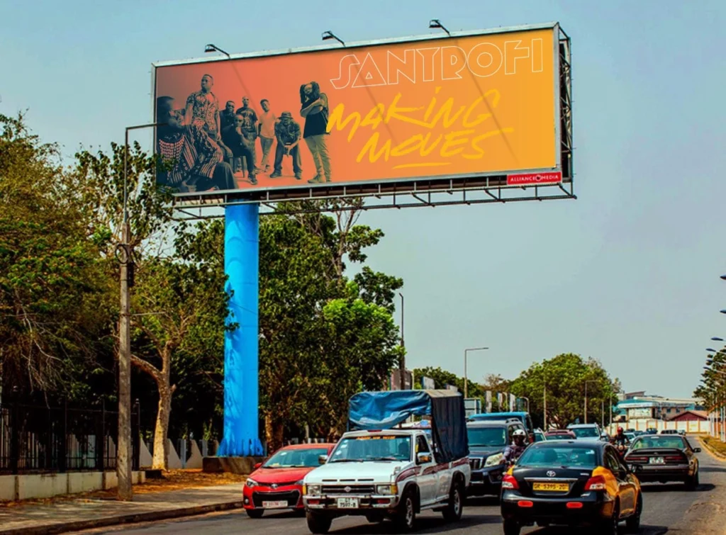 Making Moves by Santrofi billboard in Accra, Ghana. Photo Credit: Santrofi