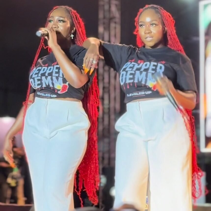 Lali X Lola perform their song ‘Pepper Dem.’ Photo Credit: X