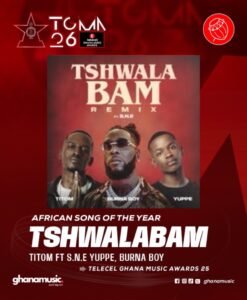 African Song of the Year - Tshwala Bam Titom feat. Burna Boy, SNE Yuppe