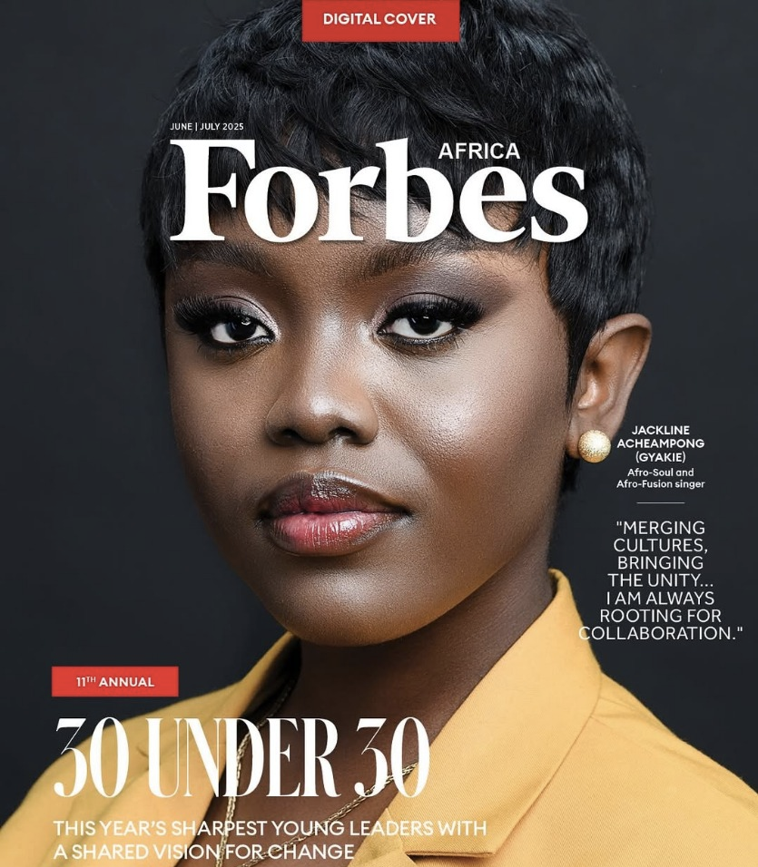 Gyakie for Forbes Africa 30 Under 30. Credit: Forbes Africa.