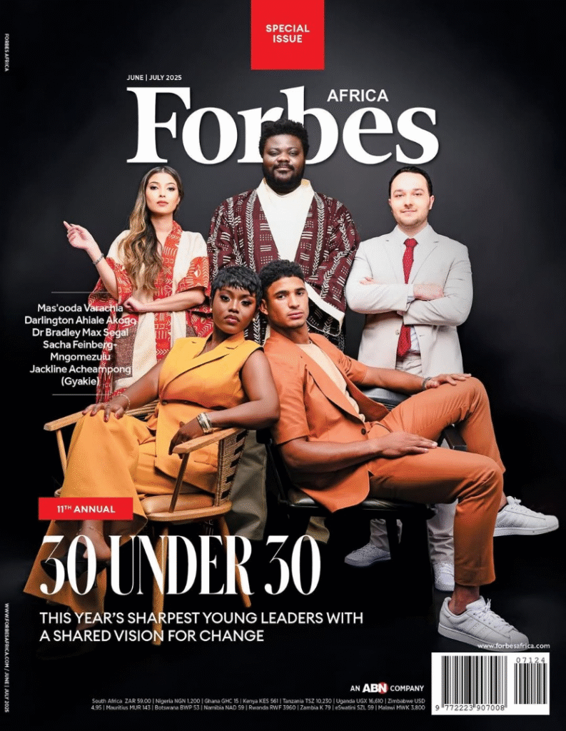 Gyakie for Forbes Africa 30 Under 30. Credit: Forbes Africa.