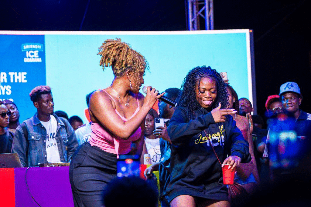 Wendy Shay performing at Smirnoff In The Mix street edition. Credit: Supplied.