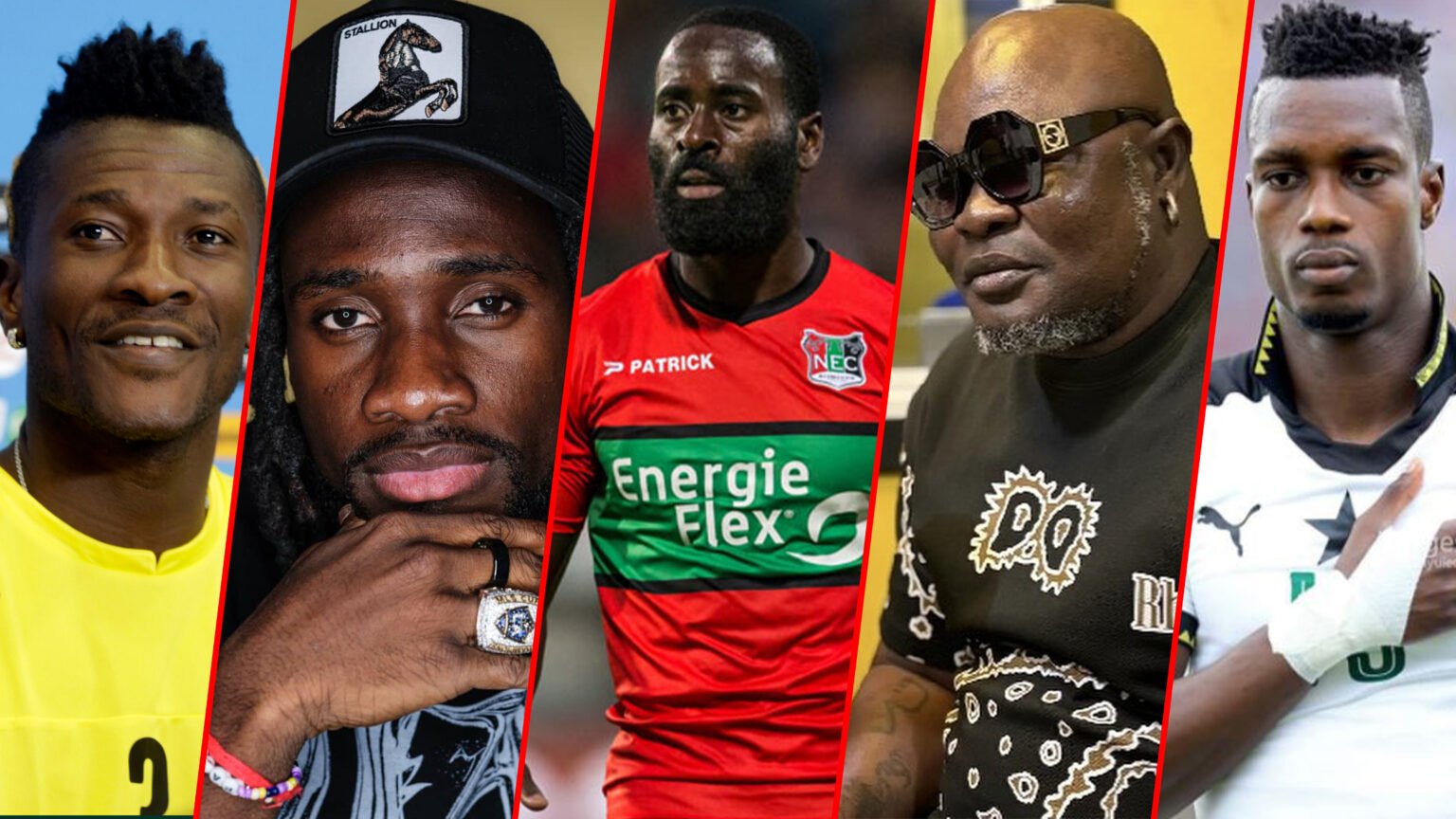 Ghanaian athletes who made music. Credit: Ghana Music.