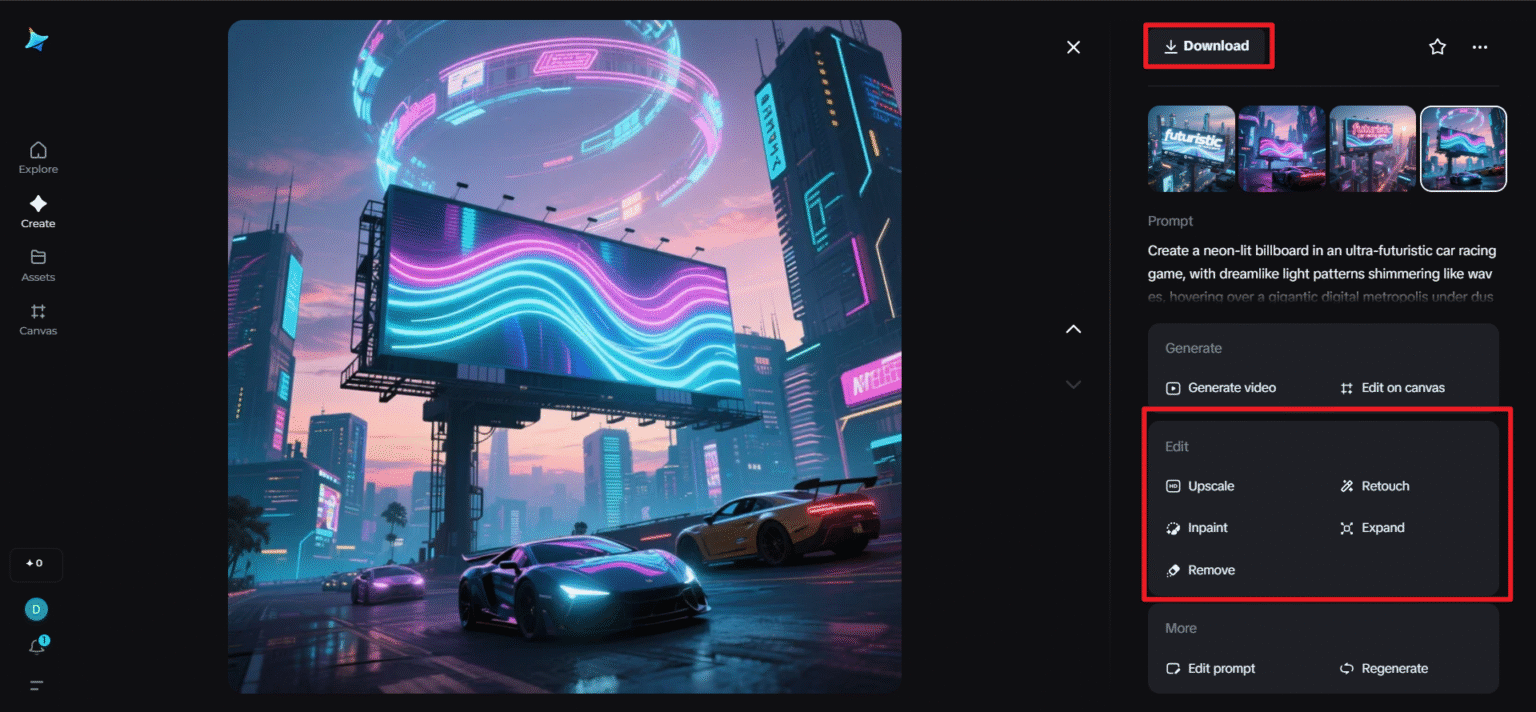 Billboards in the Skybox. Credit: Dreamina.