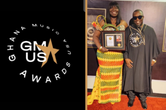 Naana Baustin of Nana & Dan Fame with Dennis Boafo (Don D), founder of GMA - USA. Photo Credit: GMA - USA