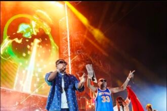 Shatta Wale & Vybz Kartel at The Freedom Street Concert. Photo Credit: Supplied